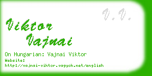 viktor vajnai business card